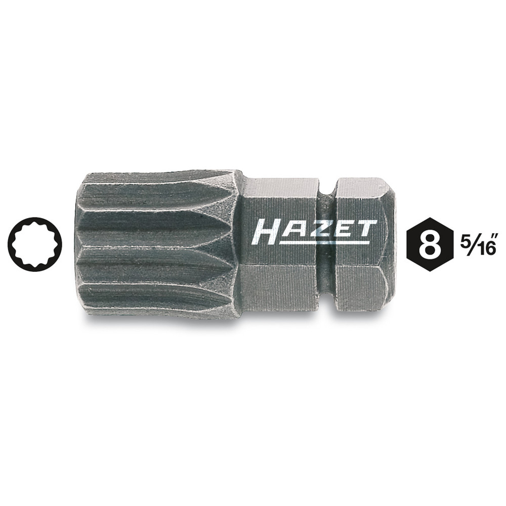 Bit 2597-02 - Sechskant massiv 8 (5/16 Zoll) - Innen Vielzahn Profil XZN - Schl