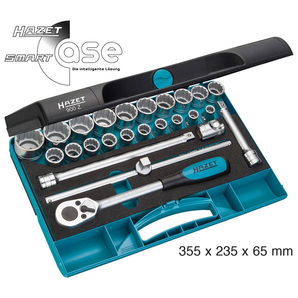 Steckschlüssel-Satz 900Z - Vierkant hohl 12,5 mm (1/2 Zoll) - Außen-Doppel-Sech
