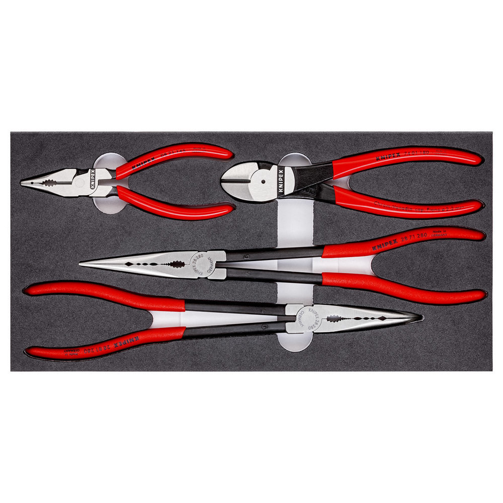 Zangen-Set KFZ 4tlg.Schaumeinlage Knipex