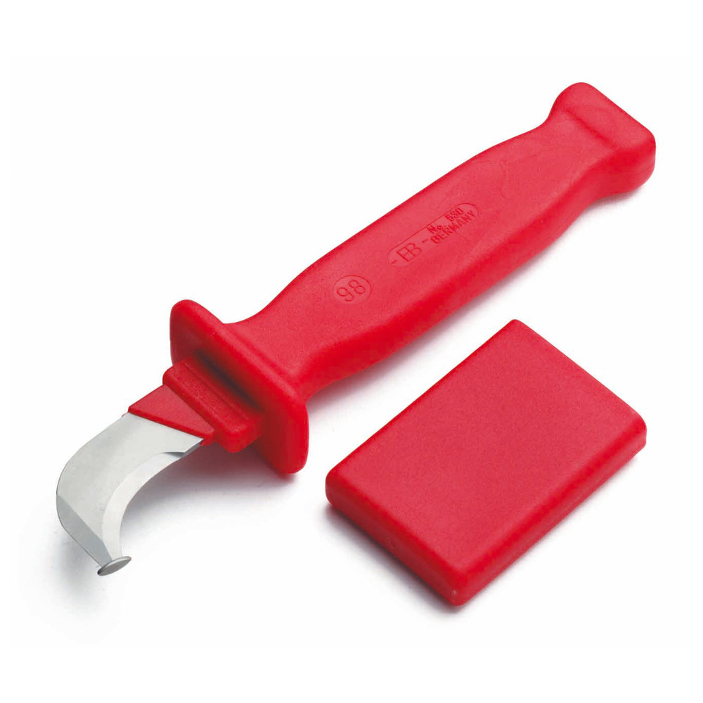 1000 V Sicherheits Kabelmesser mit Hakenklinge und Schiffchen, 1000V, Klingenlän