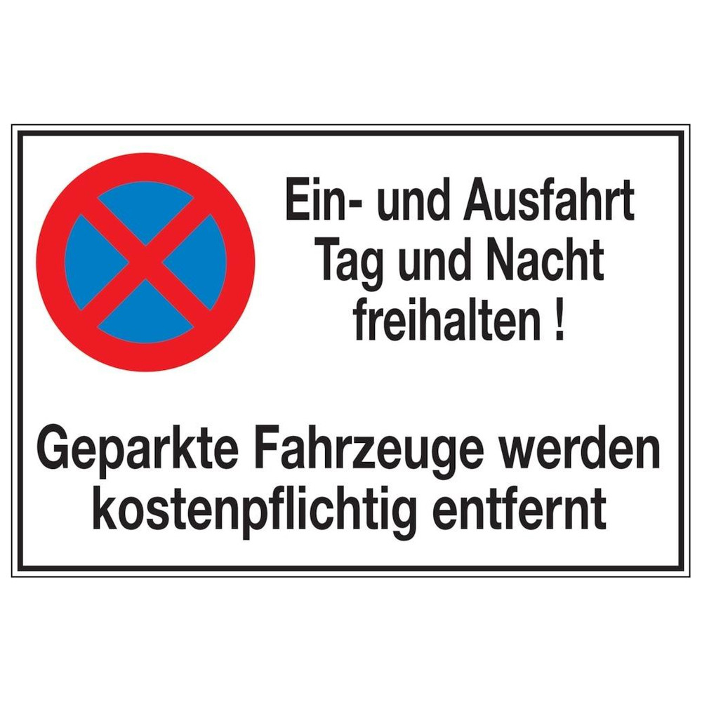 Symbol Ein- und AusfahrtAluminium geprägt