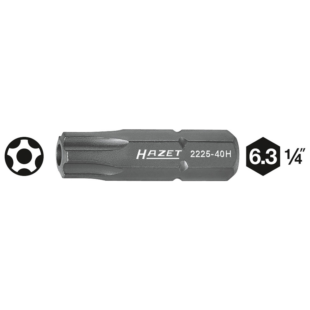 5-Stern-Bit 2225-30H - Sechskant massiv 6,3 (1/4 Zoll) - Innen-5-Stern Profil m