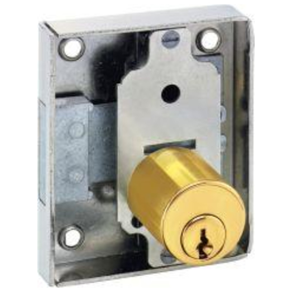 Zylinder-Riegelschlos D25 mm rs Zyl.matt.vernickelt