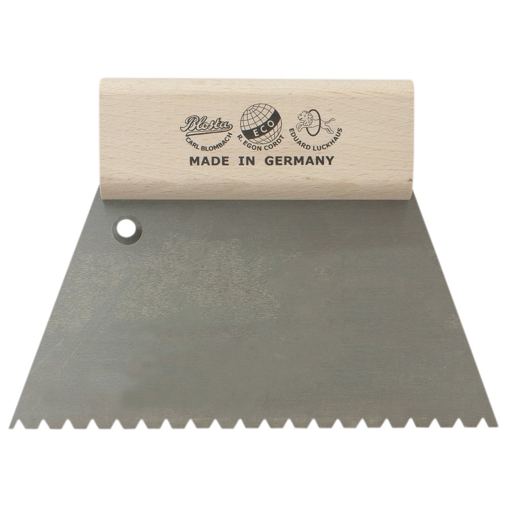 Zahnspachtel 180 mm, Zahnung B6, Zahnabstand 4,1 mm, Zahntiefe 3,6 mm