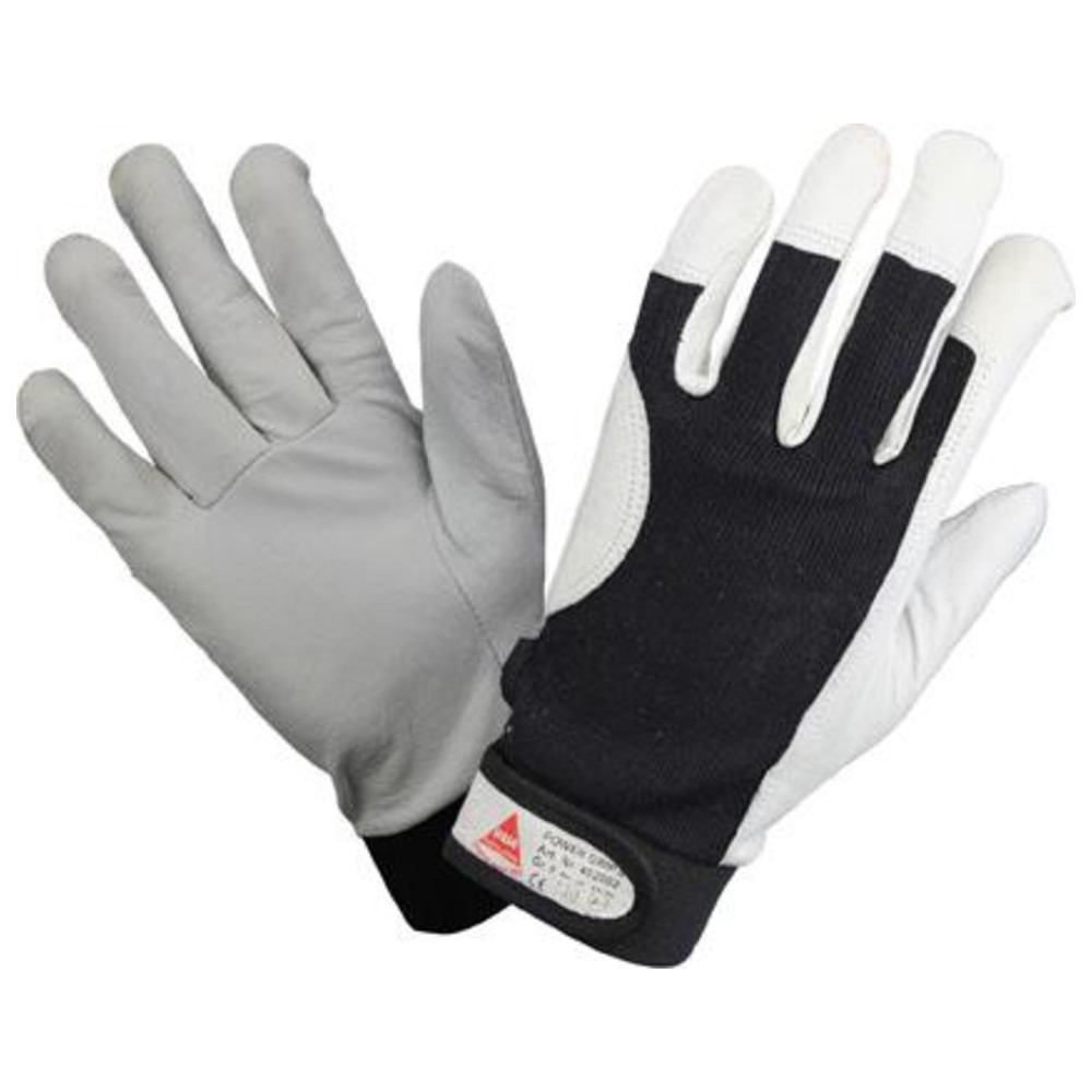 Handschuh, Nappaleder, mit Klettverschluss, Gr. 10