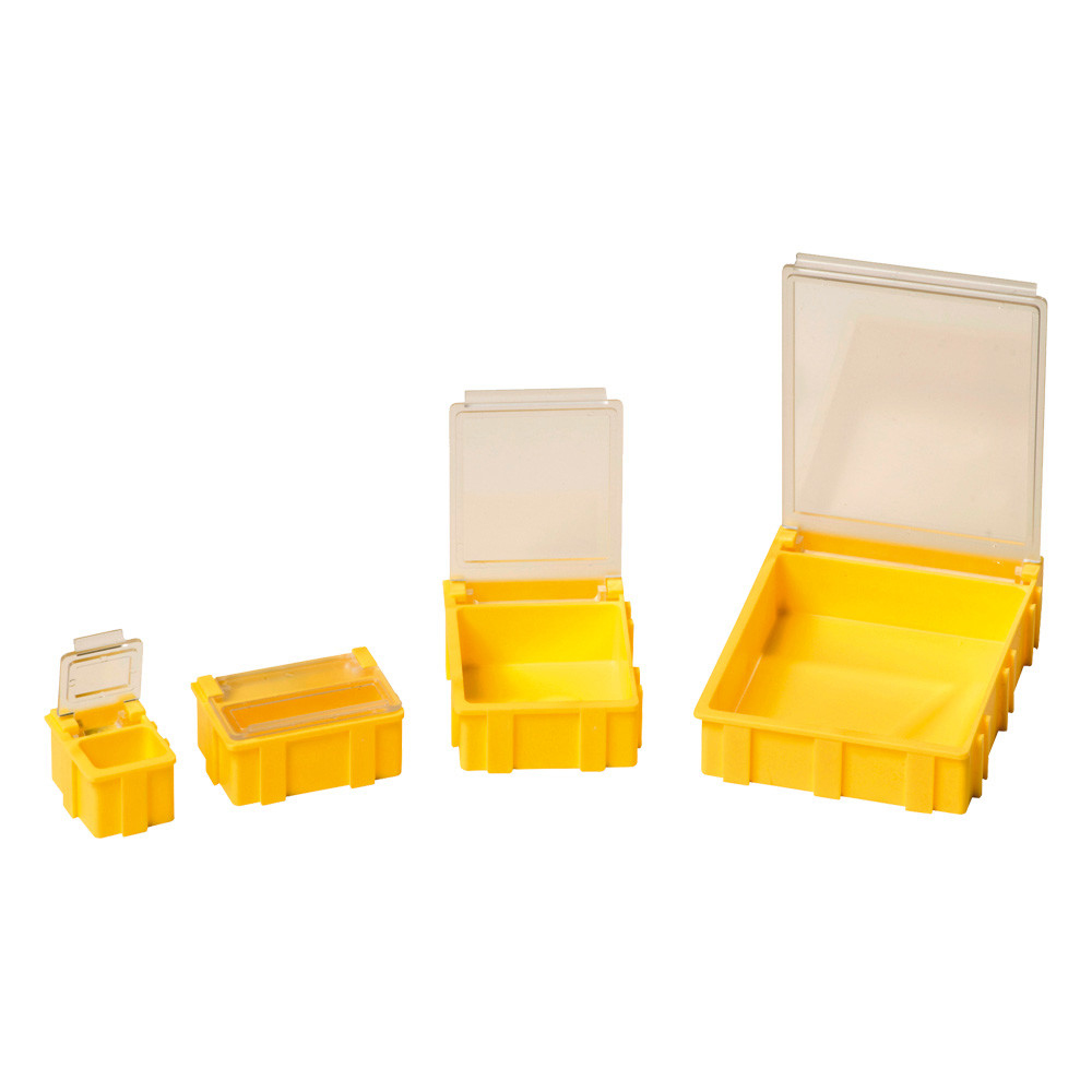 WETEC IDP-SMD-Klappbox, ESD, 68 x 57 x 15 mm, maxi, transparent