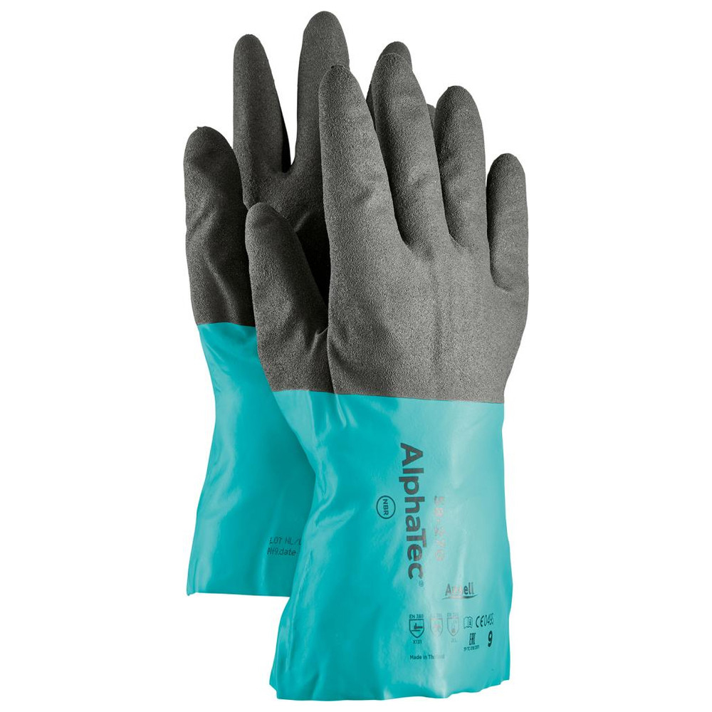 Handschuh AlphaTec 58-270, Gr. 10, schwarz/grau