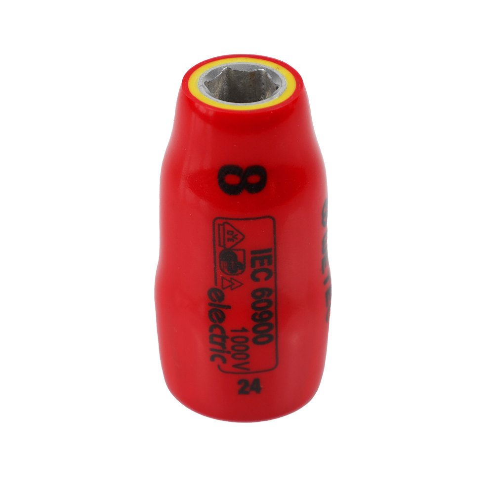 WETEC Sechskant-Steckschlüssel-Einsatz, 3/8", Größe 8 mm, 1000 V/VDE/GS
