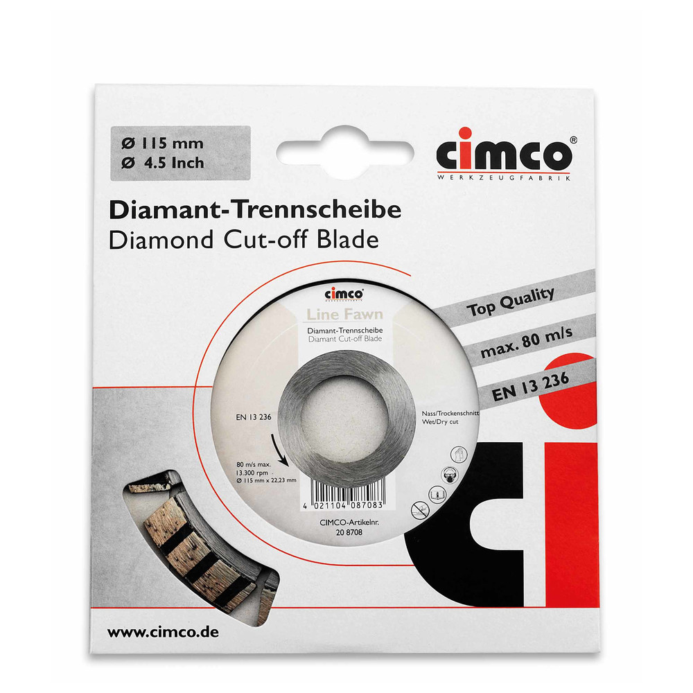 Diamant-Trennscheibe Beton Sandstein Durchmesser 115