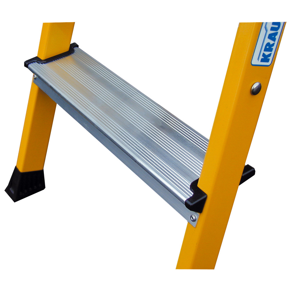 Krause Roll-Klapptritt Rolly, EN 14183, Alu, 2 x 2 Stufen, gelb, Bild 2