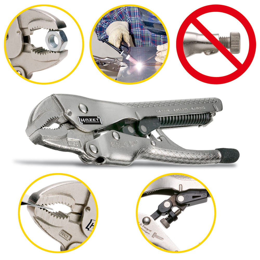 Grip-Zange, selbsteinstellend 755-6A - Gesamtlänge: 161 mm