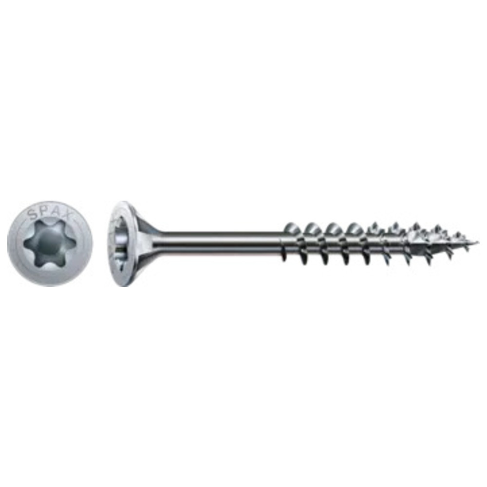 SPAX-Spanplattenschraube, Torx, 4CUT 5,0 x 100 mm, Senkkopf, Teilgew. Wirox