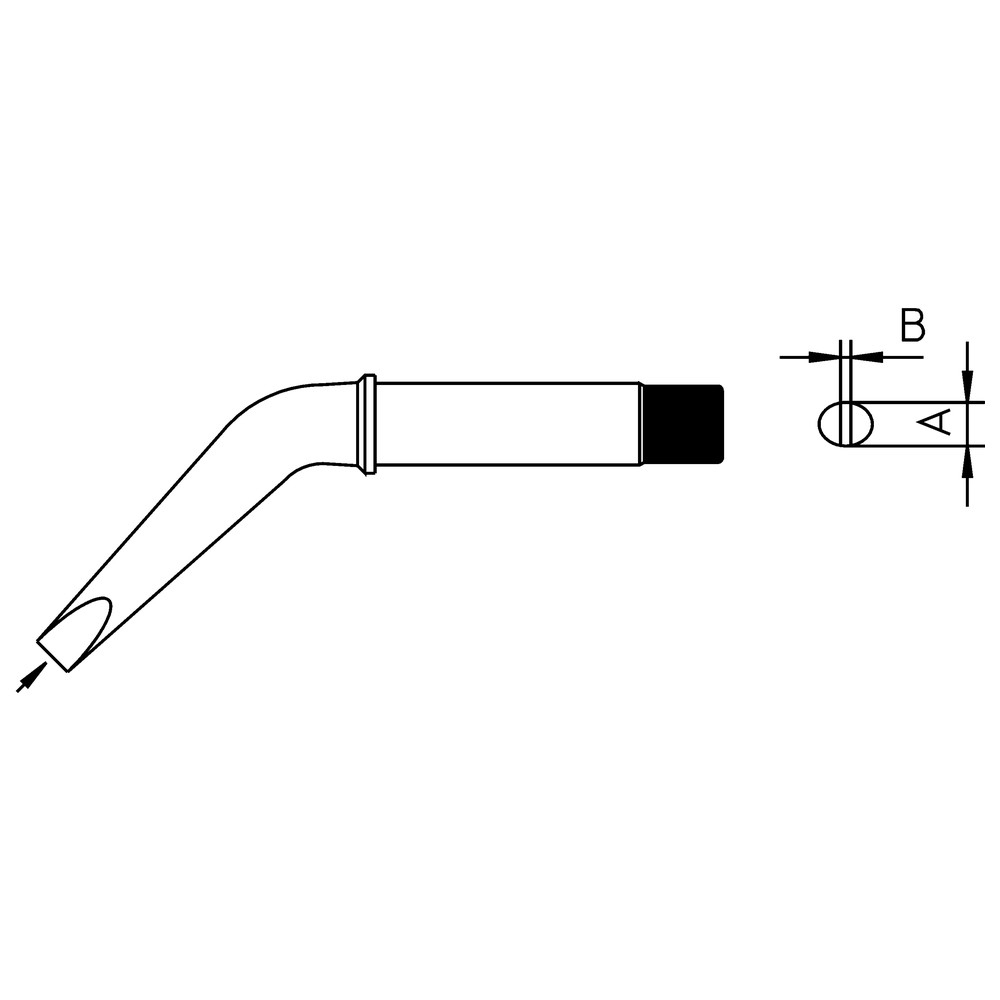 Weller Lötspitze Serie CT, CT2 EX8/7,0 mm, gebogen, 425 °C