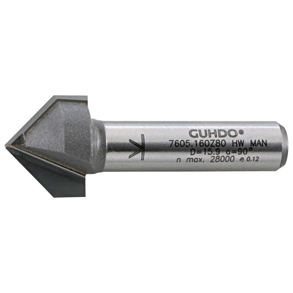 HW-V-Nutfräser Z2 S8 D16 90G