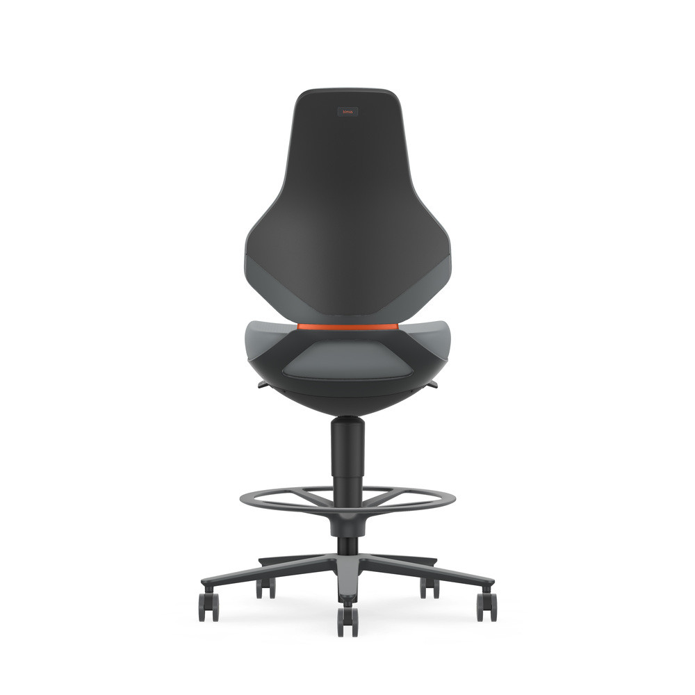 Bimos Drehstuhl Texon, mit Sitz-Stopp-Rolle, ESD, Skintec grau, Bild 3