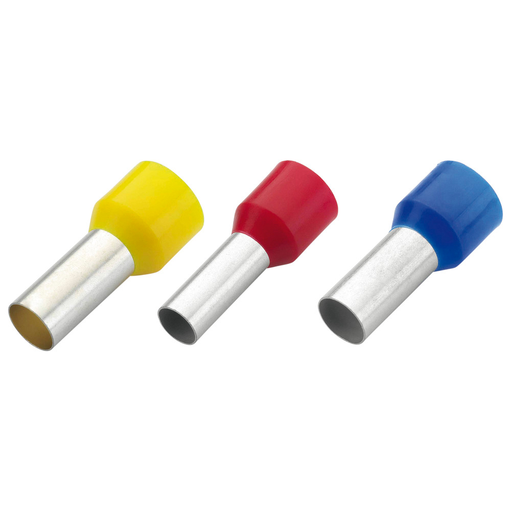 Aderendhülsen isoliert, Querschnitt 0,50 mm², Länge 16 mm, weiß