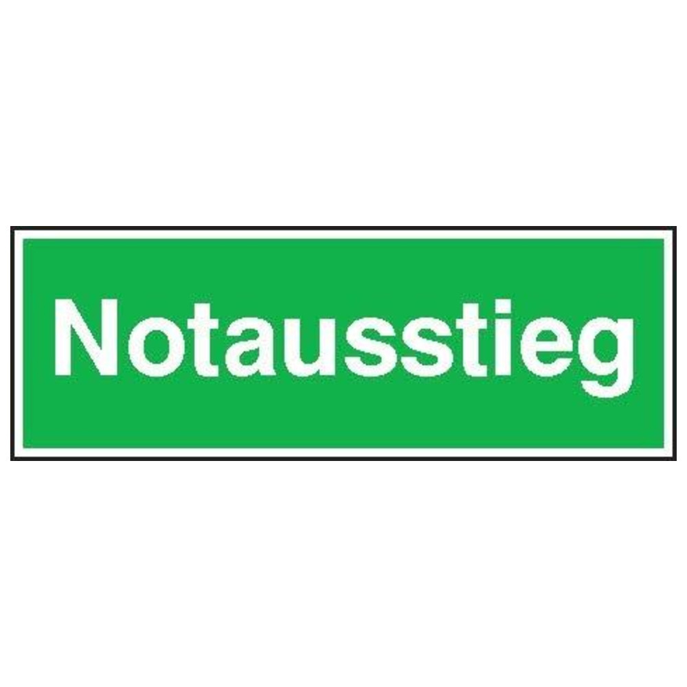 Sicherheitsschild Alu Notausstieg 300 x 105