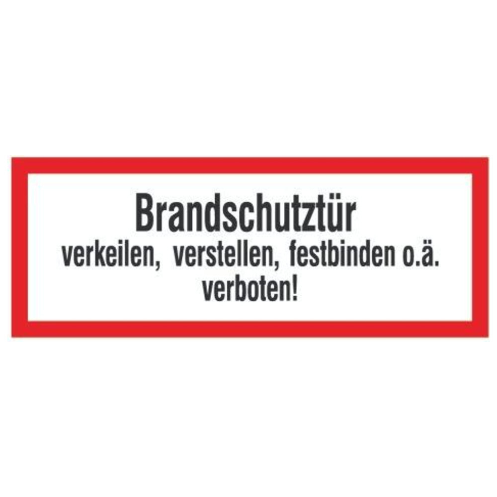 Brandschutztür verkeilen PVC-Folie, selbstklebend
