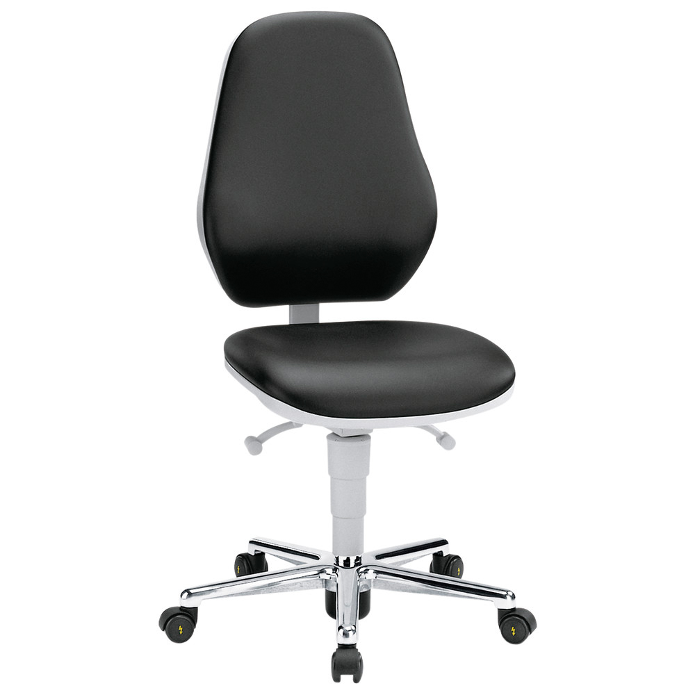 Bimos Reinraumstuhl Basic 2, mit Rollen, ESD, Sitzhöhe 470-610 mm, 530 mm