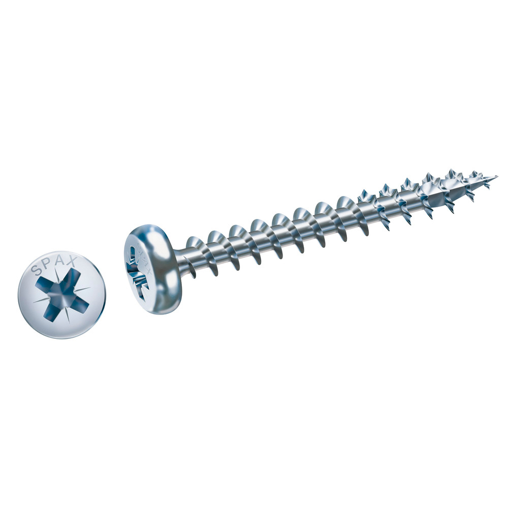 Spanplattenschraube Halbrundkopf, 4Cut, WIROX, PZ, 3,5 x 30 mm