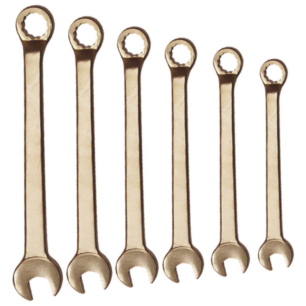 Ringmaulschlüssel-Satz funkenfrei, gekröpft, 10-teilig, 10 - 32 mm