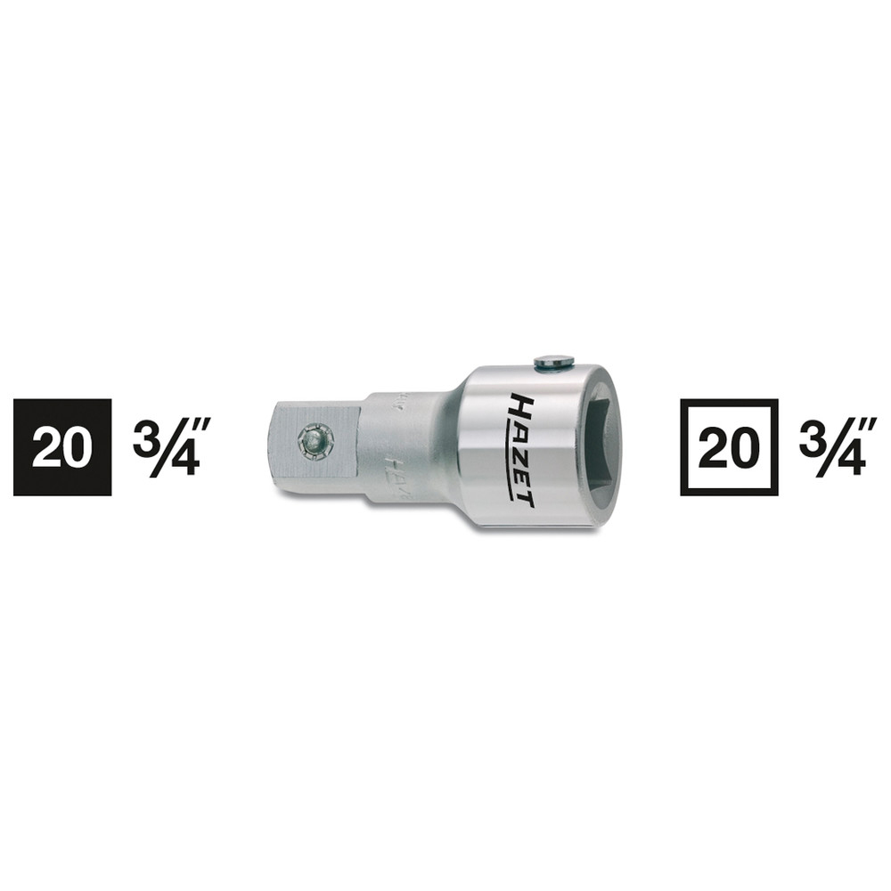 Verlängerung 1017-3 - Vierkant hohl 20 mm (3/4 Zoll) - Vierkant massiv 20 mm (3