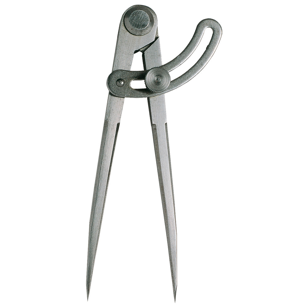 Spitzzirkel DIN 6486, mit Bogen, Länge 150 mm