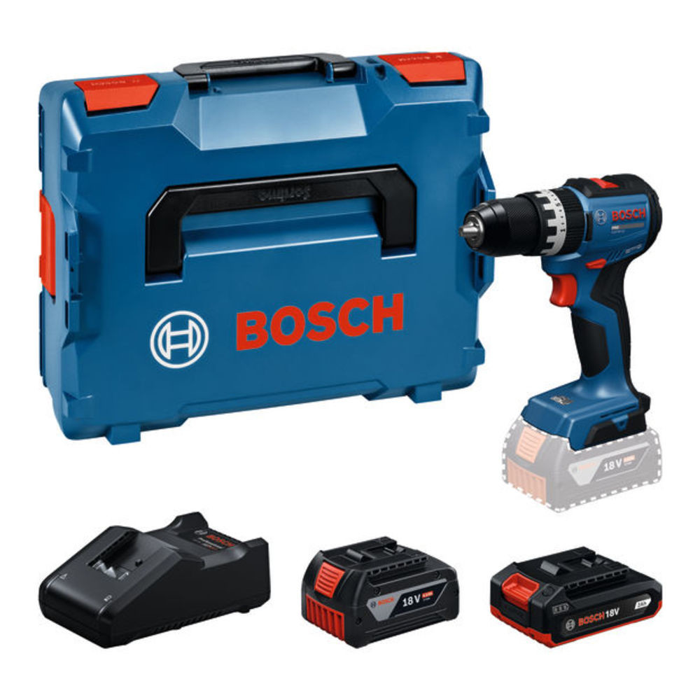 Akku-Schlagbohrschrauber GSB18V-52, 1x GBA 18V 2.0Ah, 1x GBA 18V 4.0Ah in L-BOXX