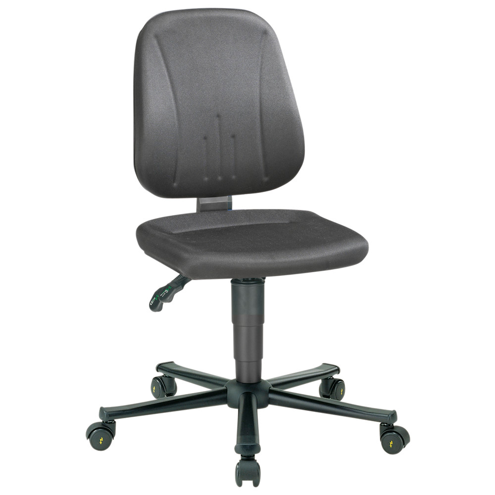 Arbeitsstuhl Unitec 2 mit Rollen, ESD, blau