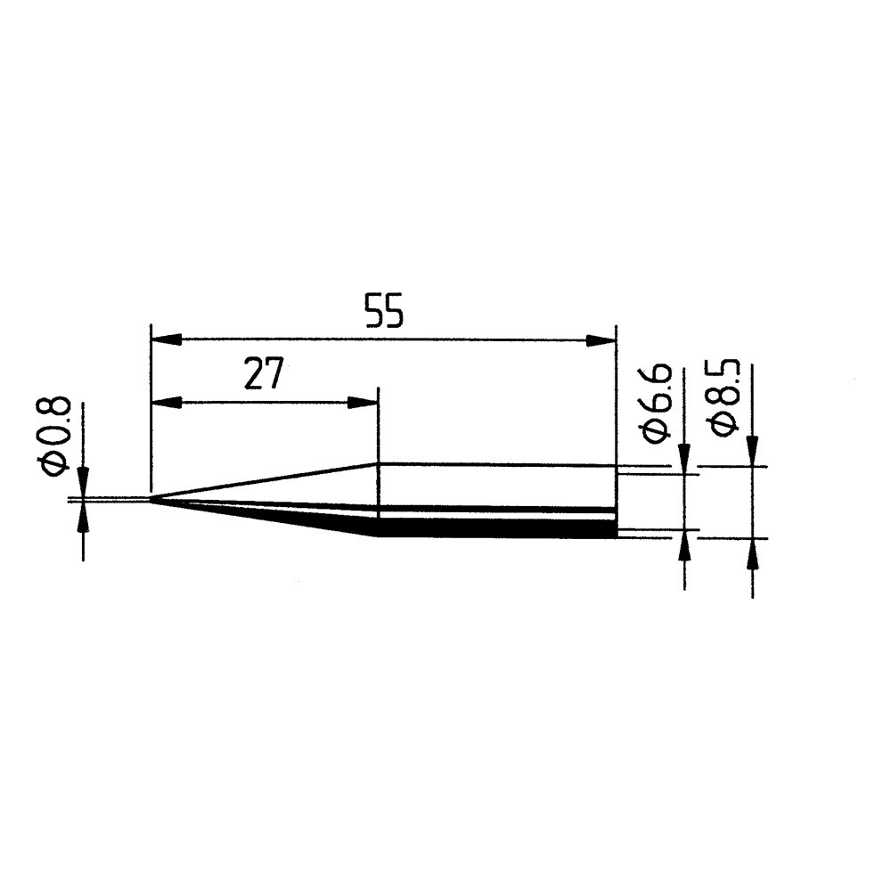 Ersa Lötspitze Serie 842, SD/0,8 mm, bleistiftspitz, 1 Stück