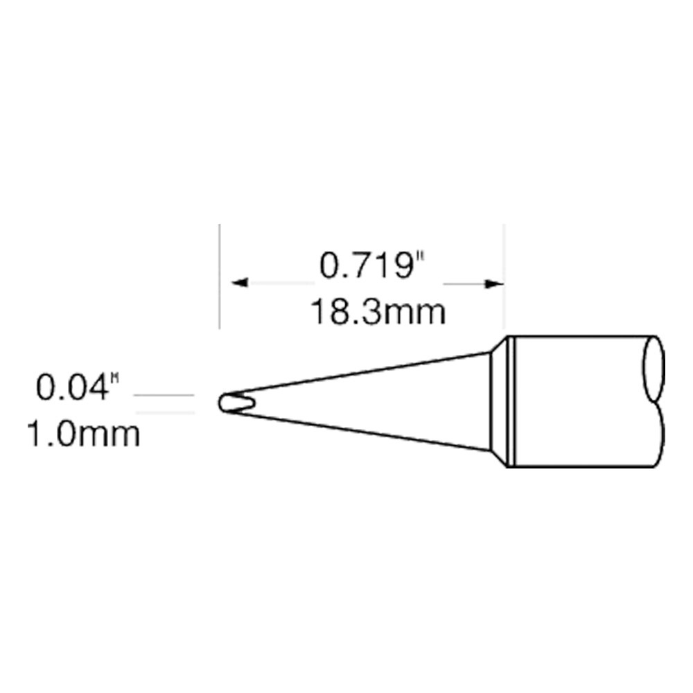 Lötpatrone für PS und MFR Handstücke, 1,0 x 18,3 mm, Meißel