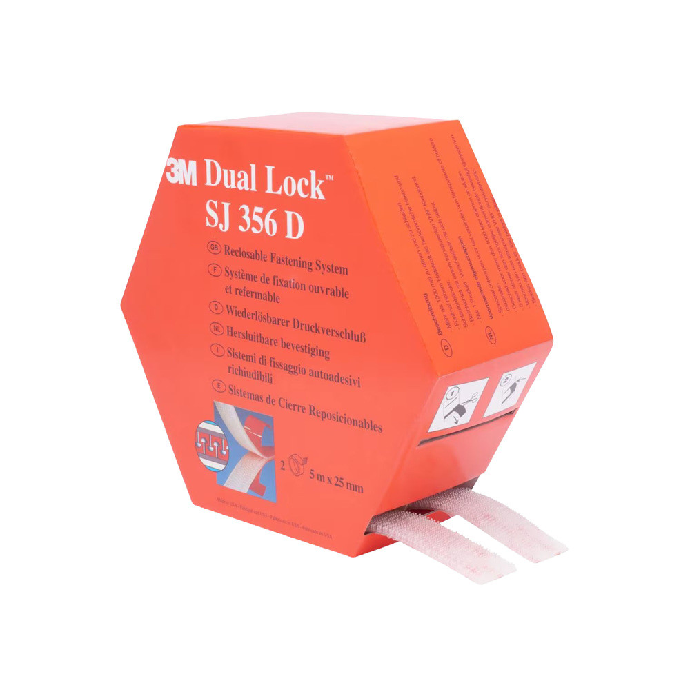Dual Lock SJ356D Flexibler Druckverschluss 2 x 5 m