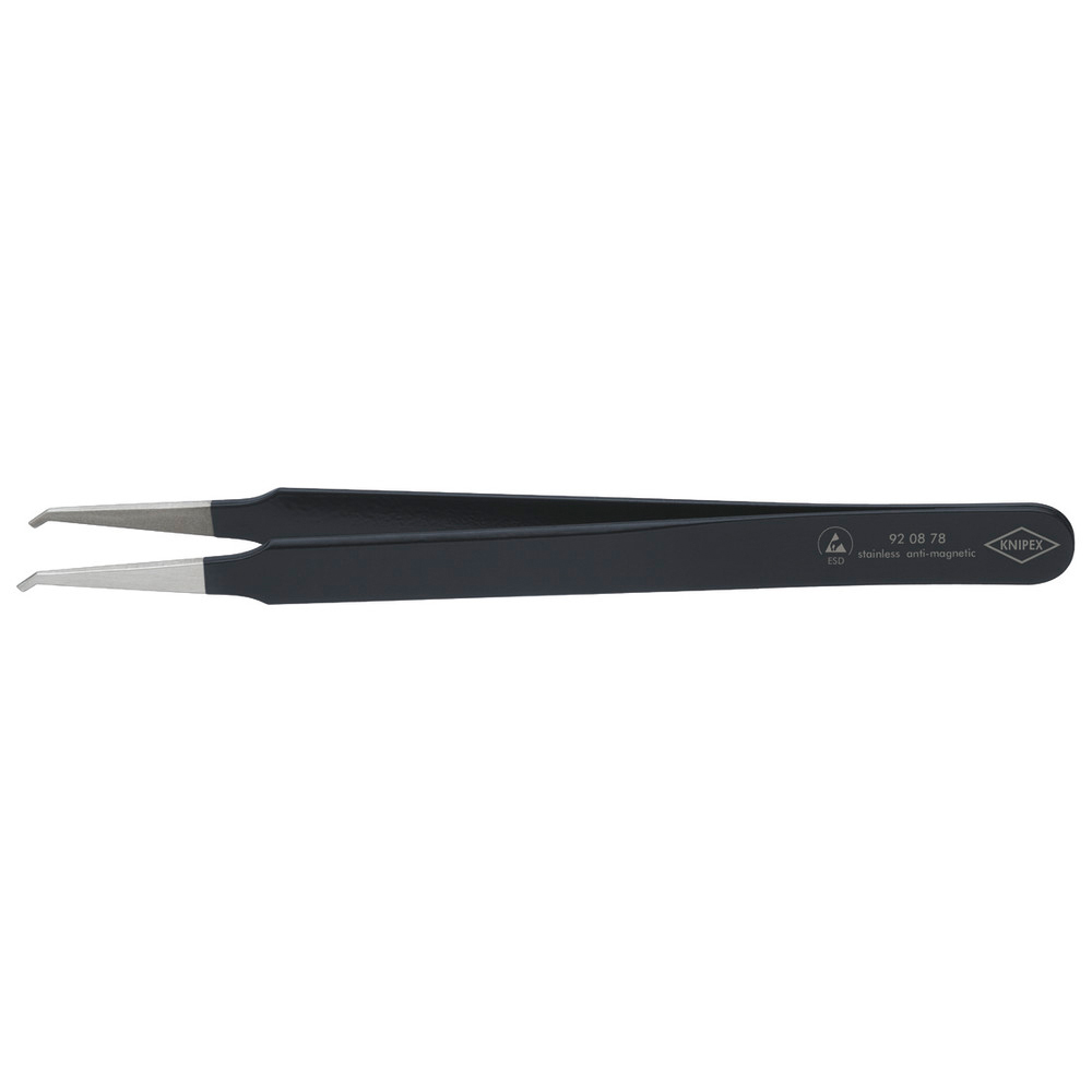 ESD-Pinzette gewinkelt 120 mm schwarz