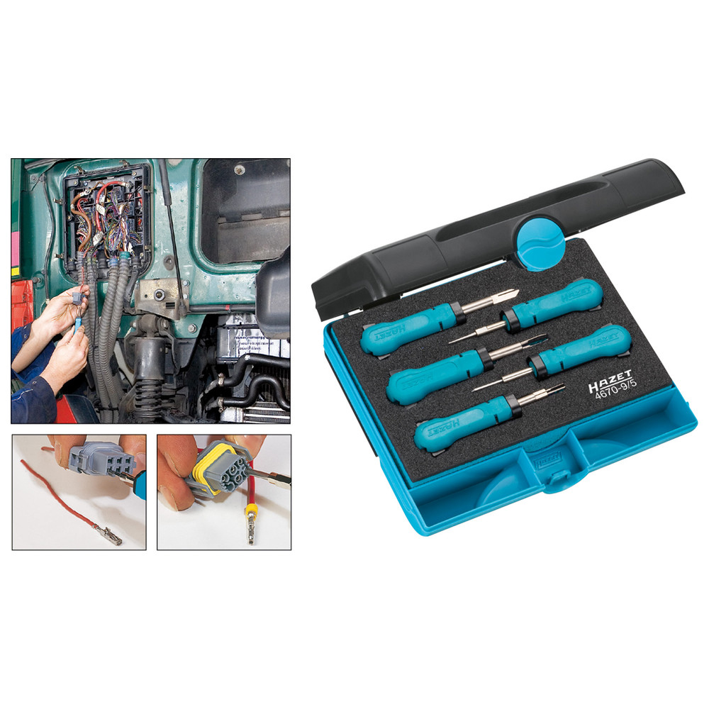 SYSTEM-KABEL-Entriegeler-Sortiment 4670-9/5 - Anzahl Werkzeuge: 5