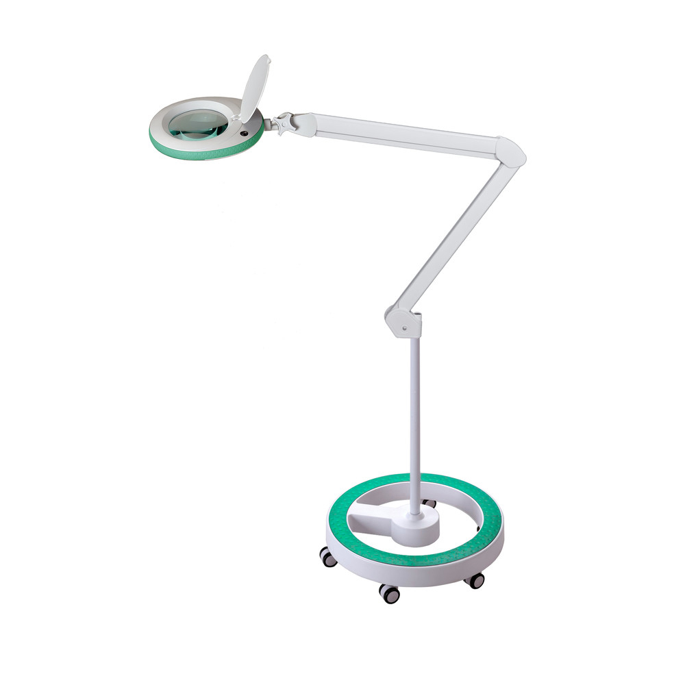 LED Lupenleuchte 721X-MKIII, inkl. Rollstativ 6159, 3 Dioptrien, grün