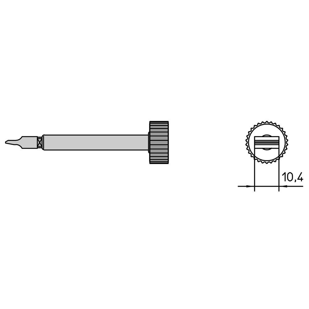 Lötspitze Serie LT SMD, SMT01/10,4 x 0,6 x 7,1 mm, PAD-Reinigung