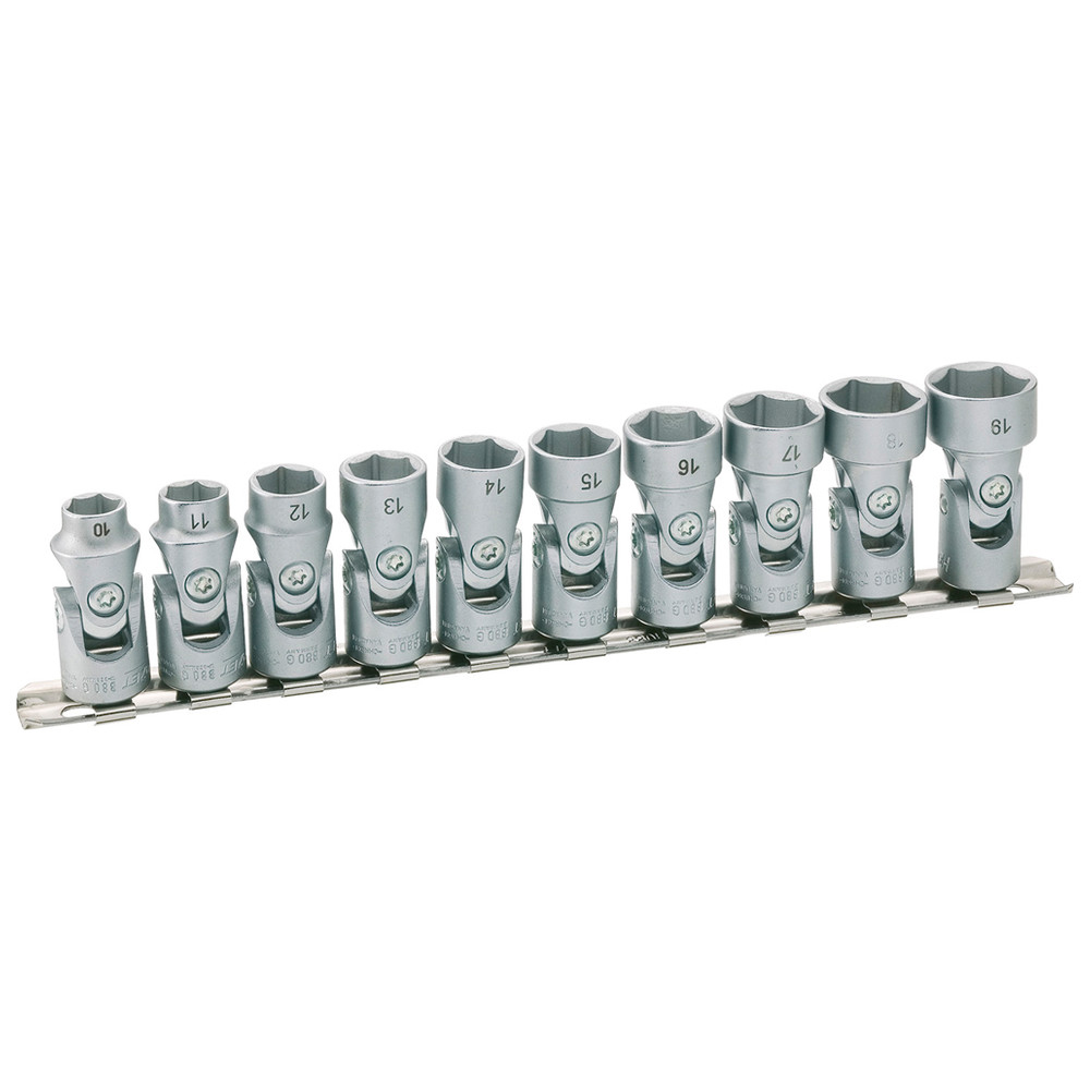 6-kant-Gelenk-Steckschlüssel-Satz 880G/10H - Vierkant hohl 10 mm (3/8 Zoll) - A