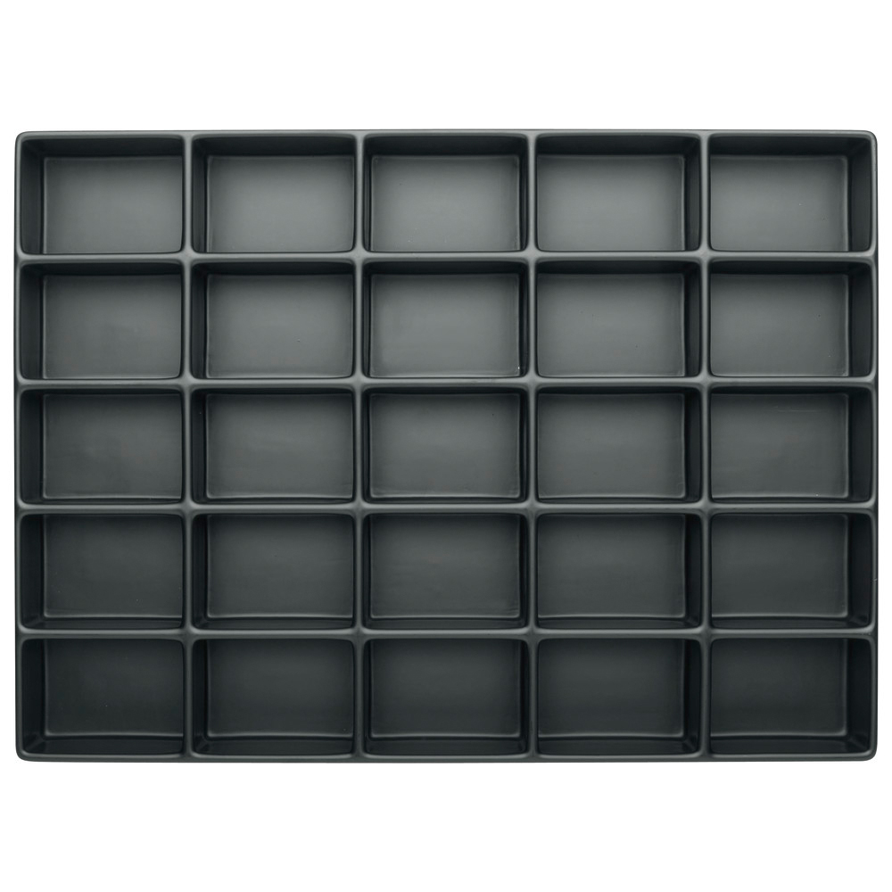 WETEC Tiefzieh-Tray 40 mm, ESD, Fächer 25 Stück, 45 x 63 mm
