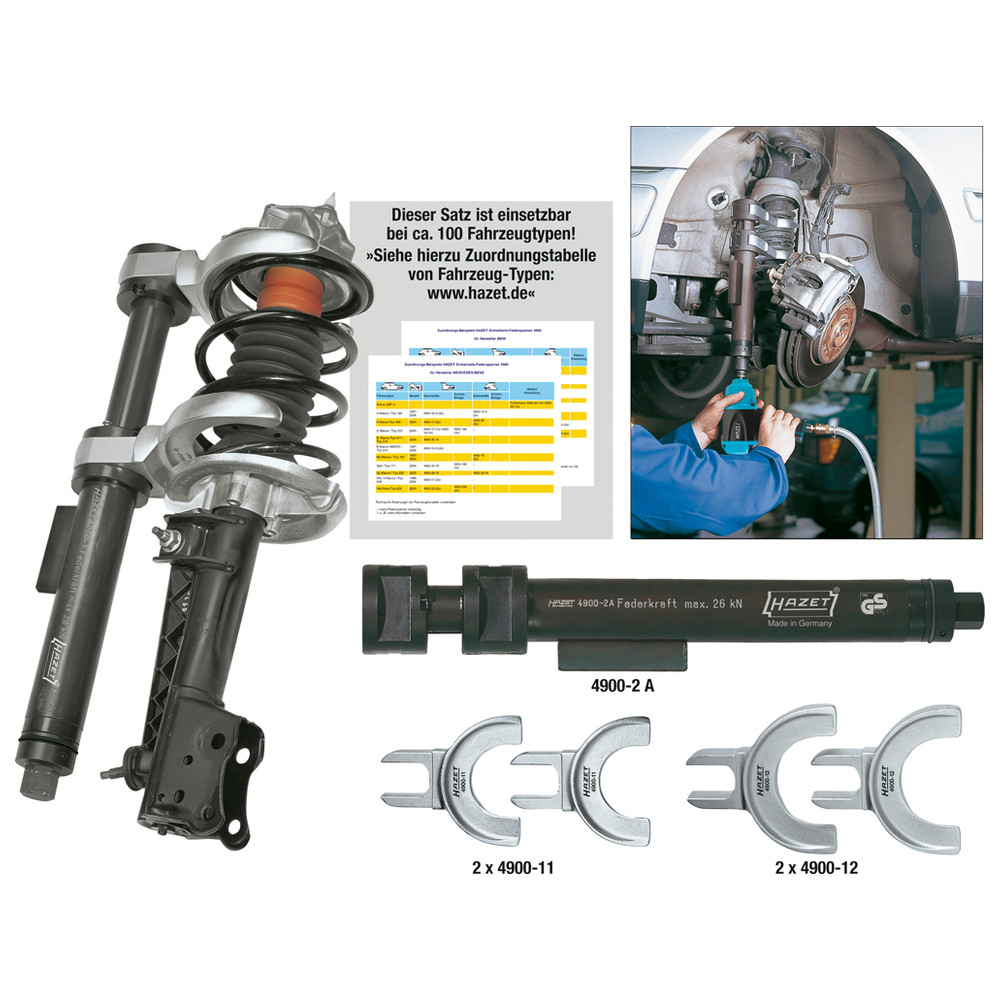 Sicherheits-Federspanner-Satz 4900-2A/3 - Anzahl Werkzeuge: 3