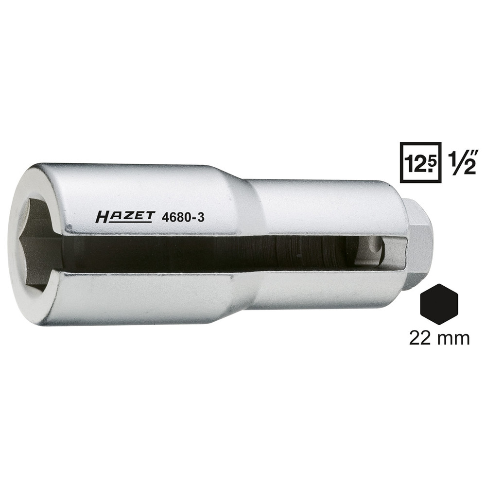 Lambda-Sonden-Einsatz 4680-3 - Vierkant hohl 12,5 mm (1/2 Zoll) - Außen-Sechska