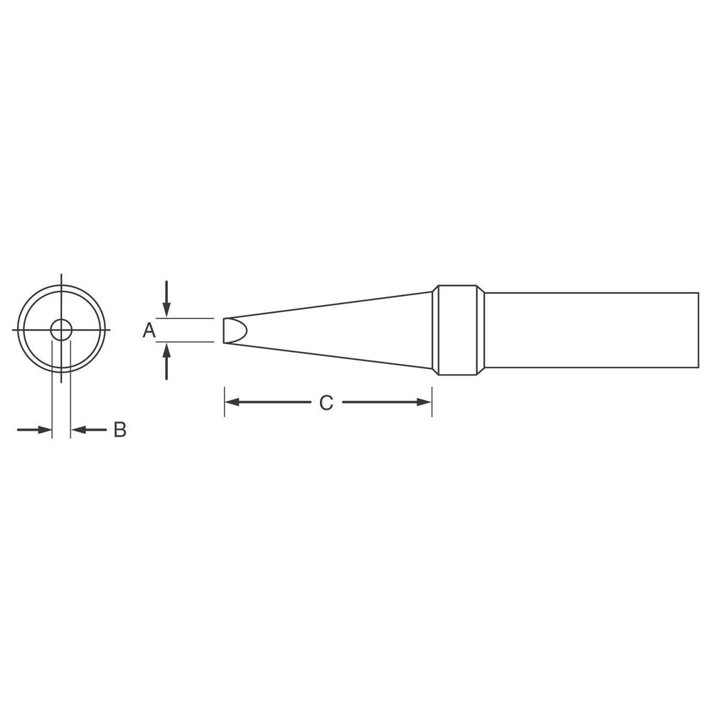 Weller Lötspitze Serie ET, ET AA/4,6 x 0,8 mm, gerade, Bild 2