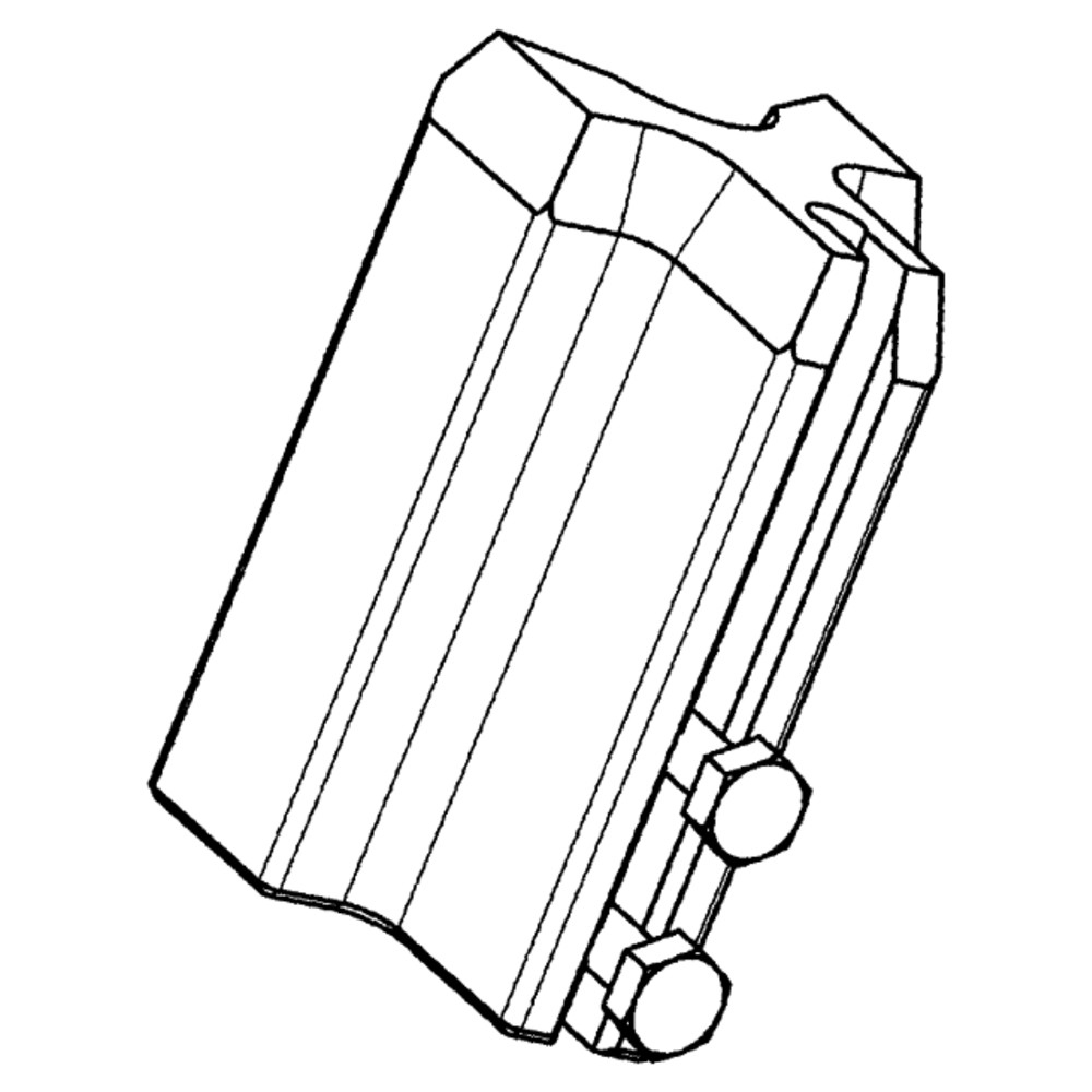 Stoßverbinder für Einholm-Aluminiumleitern, Aluminium