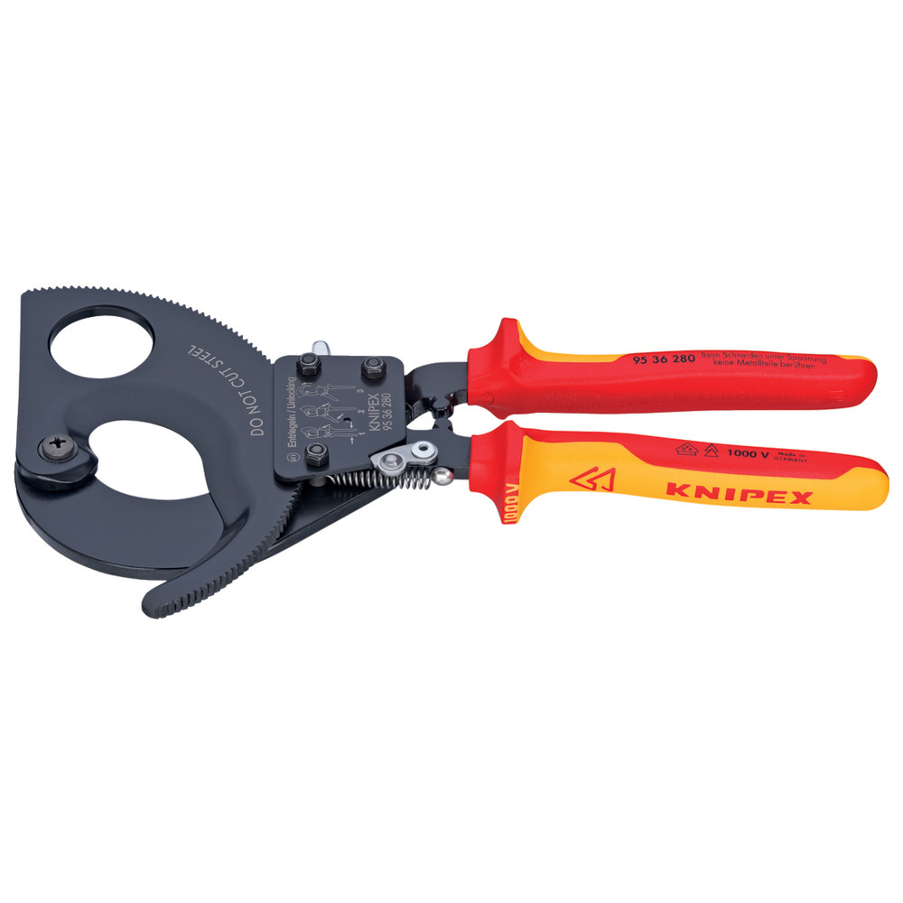 Kabelschneider 280 mm, Ratschenprinzip
