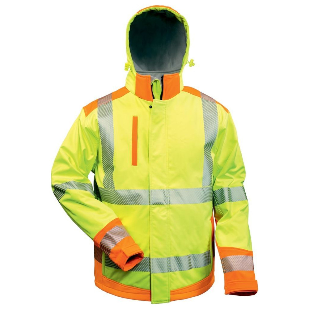 Warnjacke Rickmer, Softshell, L, gelb/orange