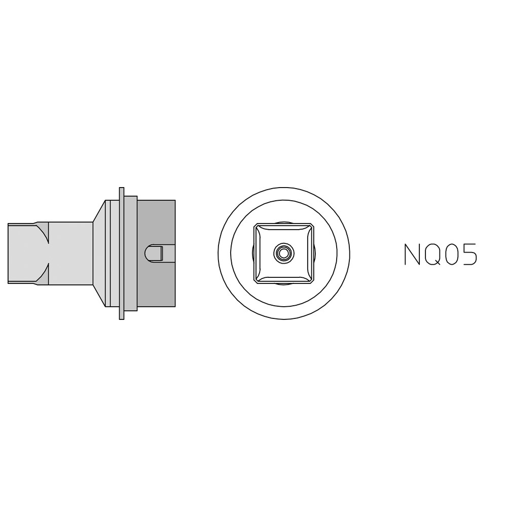 Heißgasdüse Typ NQ, NQ05, 10,7 x 10,7 mm, 4 Seiten beheizt