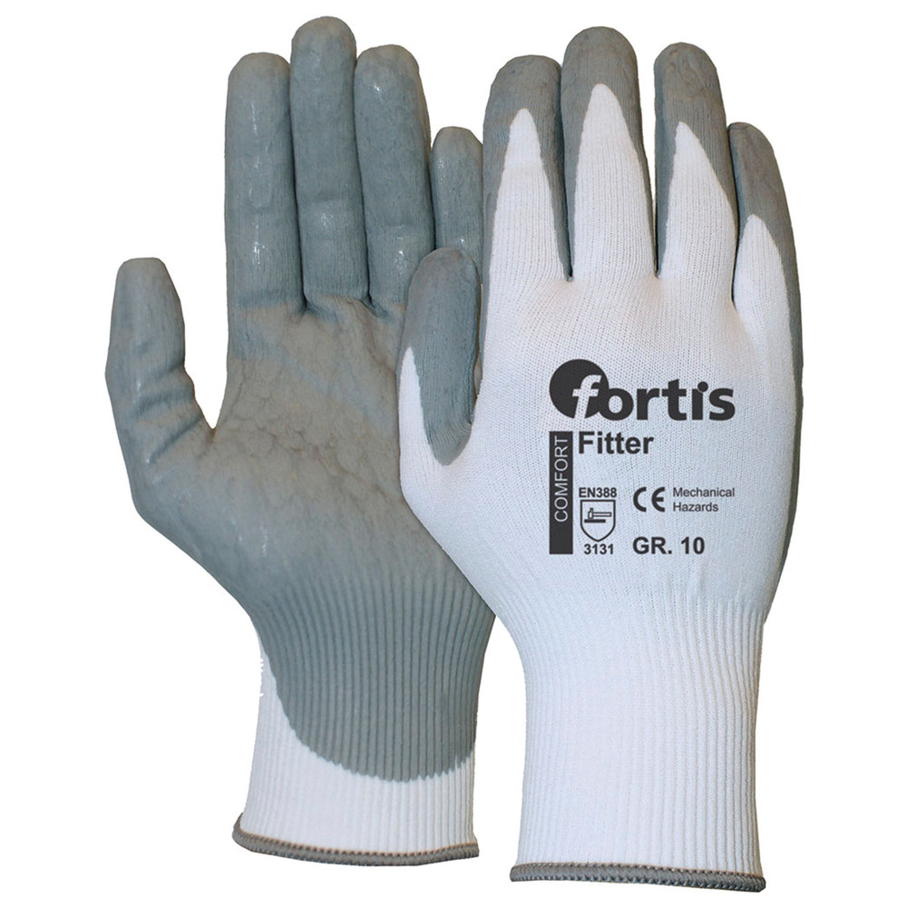 Handschuh Fitter Foam, Gr. 10, weiß-grau