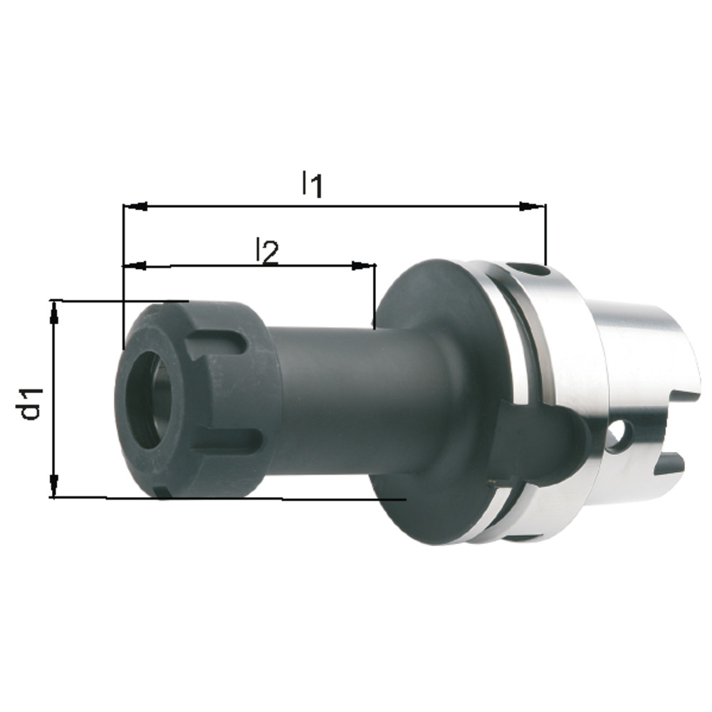 Spannzangenfutter ER DIN 69893 A HSK-A 63-25 x 75 mm