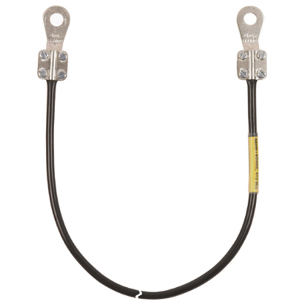 Erdungsleitung 16 mm², Kabelschuh geschlossen, schwarz, 0,35 m