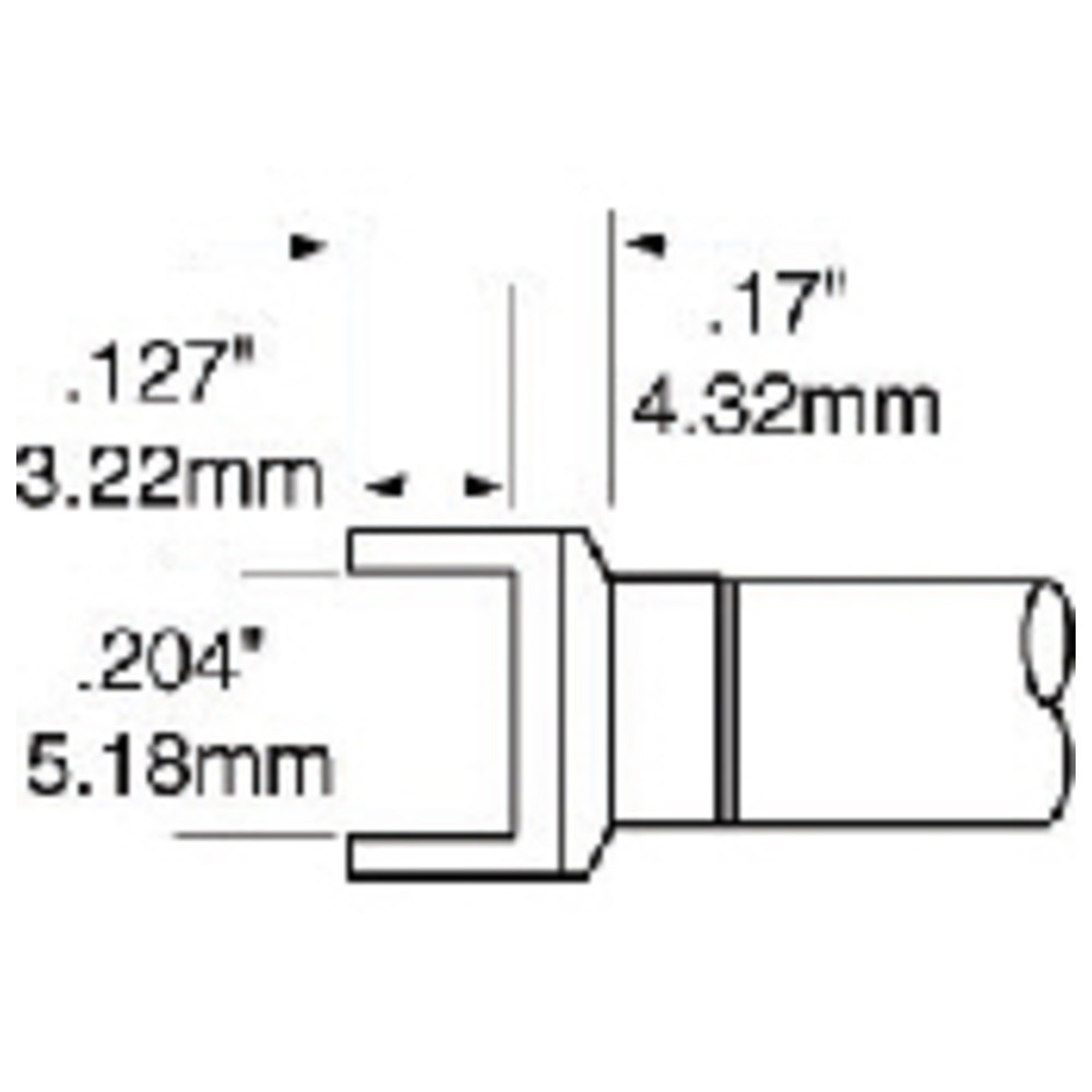 Lötpatrone für Handstück MFR-H1-SC, 3,22 x 5,18 x 4,32 mm, Keramik
