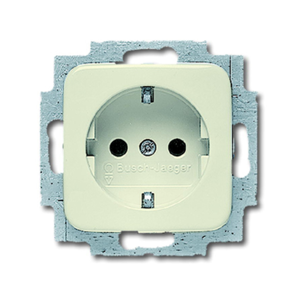 Schuko-Steckdoseneinsatz Bosch-Duro 2000 SI, eckiger Tragring